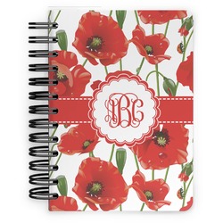 Poppies Spiral Notebook - 5x7 w/ Monogram