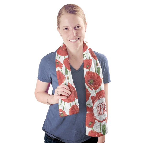 Poppies Sport Towel - Exercise use - Model