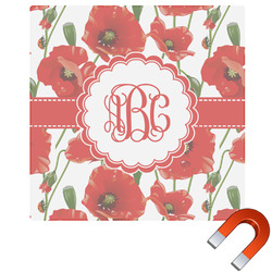 Poppies Square Car Magnet - 6" (Personalized)
