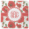 Poppies Square Rubber Backed Coaster (Personalized)