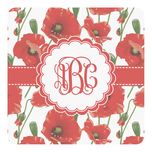 Custom Poppies Square Decal - Small (Personalized)