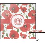Poppies Square Table Top - 24" (Personalized)