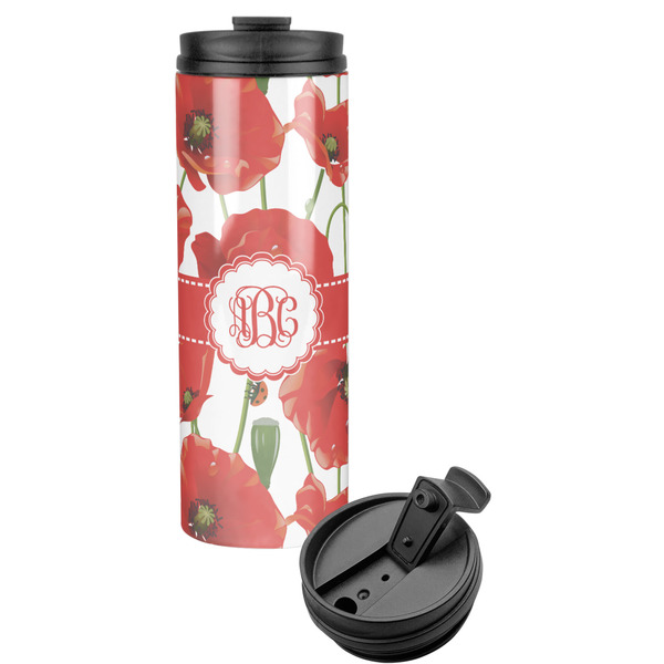 Custom Poppies Stainless Steel Skinny Tumbler (Personalized)