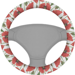 Poppies Steering Wheel Cover