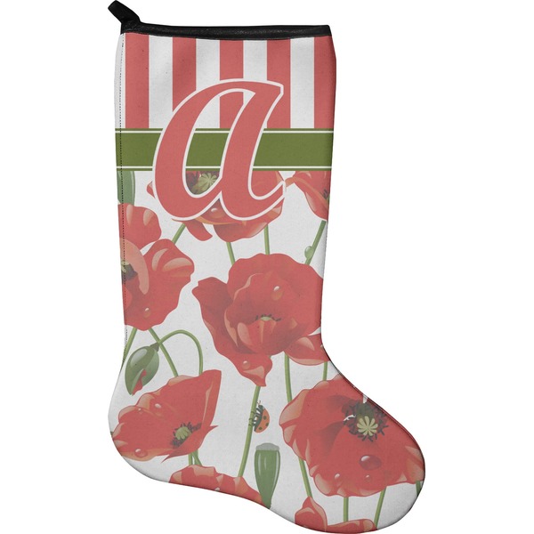 Custom Poppies Holiday Stocking - Neoprene (Personalized)