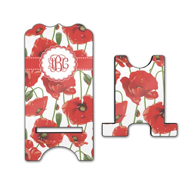 Poppies Stylized Phone Stand - Front & Back - Large