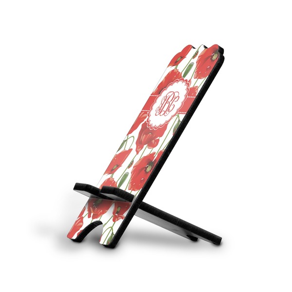 Custom Poppies Stylized Cell Phone Stand - Small w/ Monograms