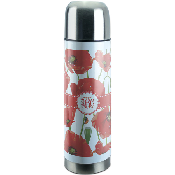 Custom Poppies Stainless Steel Thermos (Personalized)