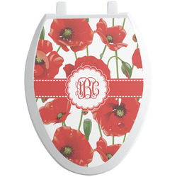 Poppies Toilet Seat Decal - Elongated (Personalized)