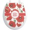 Poppies Toilet Seat Decal - Round (Personalized)