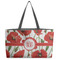 Poppies Tote w/Black Handles - Front View