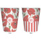 Poppies Trash Can White - Front and Back - Apvl