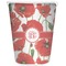 Poppies Waste Basket - Single Sided (White) (Personalized)