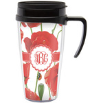 Poppies Acrylic Travel Mug with Handle (Personalized)
