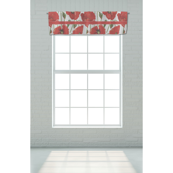 Poppies Valance - On window