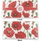 Poppies Vinyl Check Book Cover - Front and Back