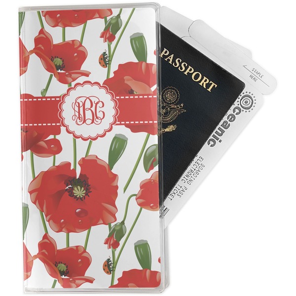 Custom Poppies Travel Document Holder