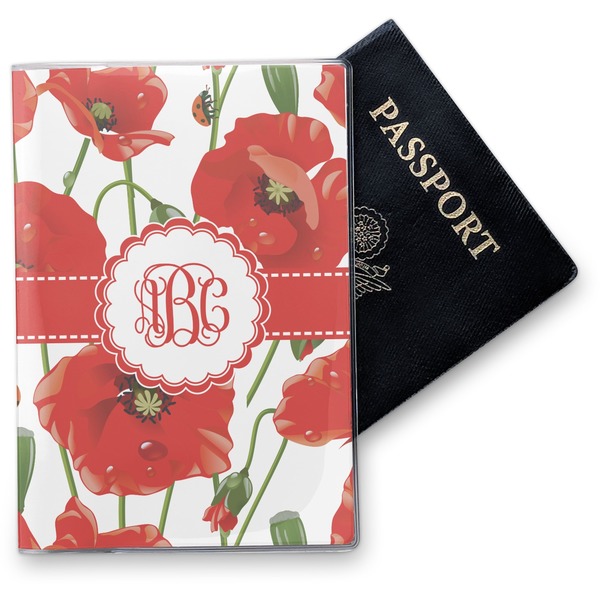 Custom Poppies Vinyl Passport Holder (Personalized)