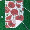 Poppies Waffle Weave Golf Towel - In Context