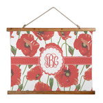 Poppies Wall Hanging Tapestry - Wide (Personalized)