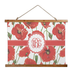 Poppies Wall Hanging Tapestry - Wide (Personalized)