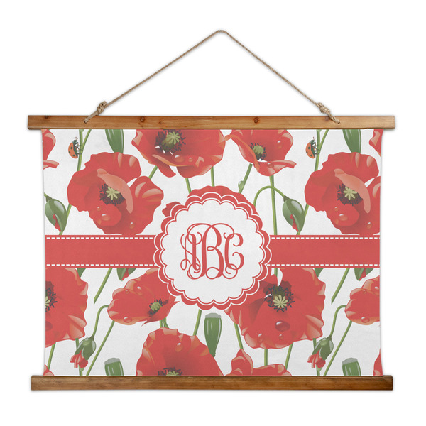 Custom Poppies Wall Hanging Tapestry - Wide (Personalized)