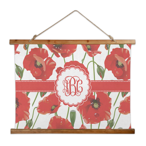 Custom Poppies Wall Hanging Tapestry - Wide (Personalized)