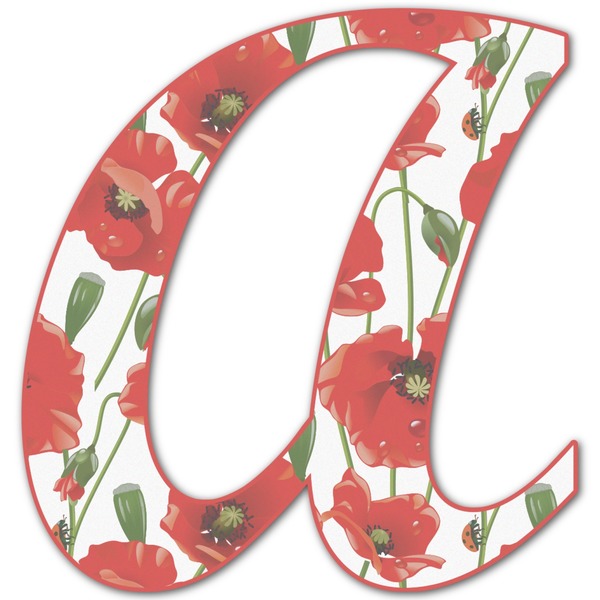 Custom Poppies Letter Decal - Medium (Personalized)
