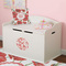 Poppies Wall Monogram on Toy Chest
