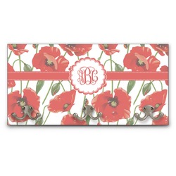 Poppies Wall Mounted Coat Rack (Personalized)