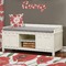 Poppies Wall Name Decal Above Storage bench