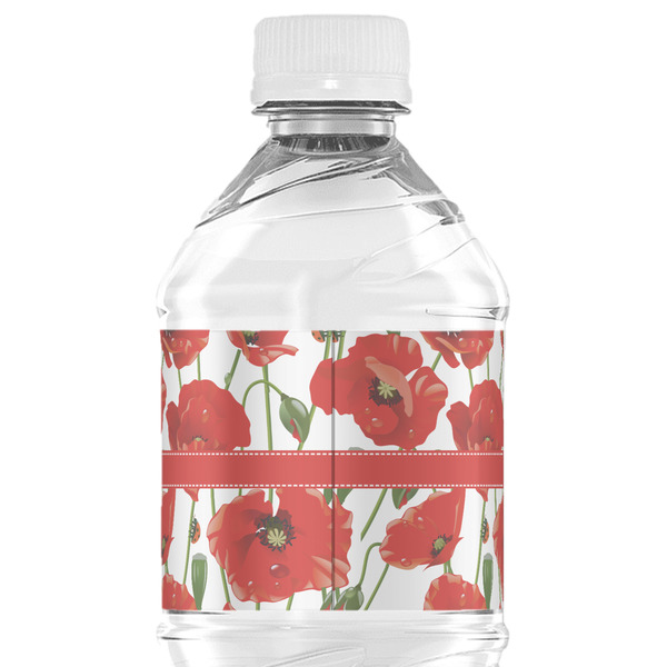 Poppies Water Bottle Label - Back View