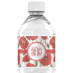 Poppies Water Bottle Labels - Custom Sized (Personalized)