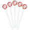 Poppies White Plastic 5.5" Stir Stick - Fan View