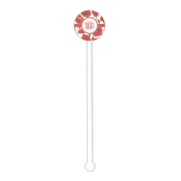 Poppies White Plastic 5.5" Stir Stick - Round - Single Stick
