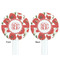 Poppies White Plastic 7" Stir Stick - Double Sided - Round - Front & Back
