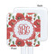 Poppies White Plastic Stir Stick - Single Sided - Square - Approval
