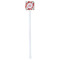 Poppies White Plastic Stir Stick - Single Sided - Square - Single Stick