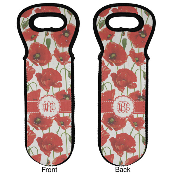 Poppies Wine Tote Front & Back