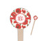 Poppies Wooden 4" Food Pick - Round - Closeup