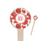 Poppies 4" Round Wooden Food Picks - Single Sided (Personalized)