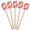 Poppies Wooden 6.25" Stir Stick - Rectangular - Fan View