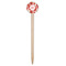 Poppies Wooden 6" Food Pick - Round - Single Pick