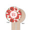 Poppies Wooden 6" Food Pick - Round - Single Sided - Front & Back