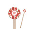 Poppies Wooden 6" Stir Stick - Round - Closeup