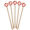 Poppies Wooden 6" Stir Stick - Round - Fan View