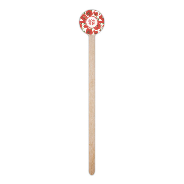 Poppies Wooden 6" Stir Stick - Round - Single Stick