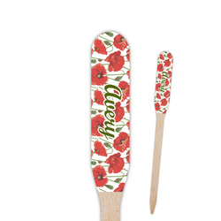Poppies Paddle Wooden Food Picks - Single Sided (Personalized)
