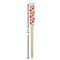 Poppies Wooden Food Pick - Paddle - Dimensions