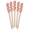 Poppies Wooden Food Pick - Paddle - Fan View